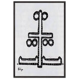 Symbolic Cross on the Outer Wall in Lohia by Nicholas Roerich, framed poster