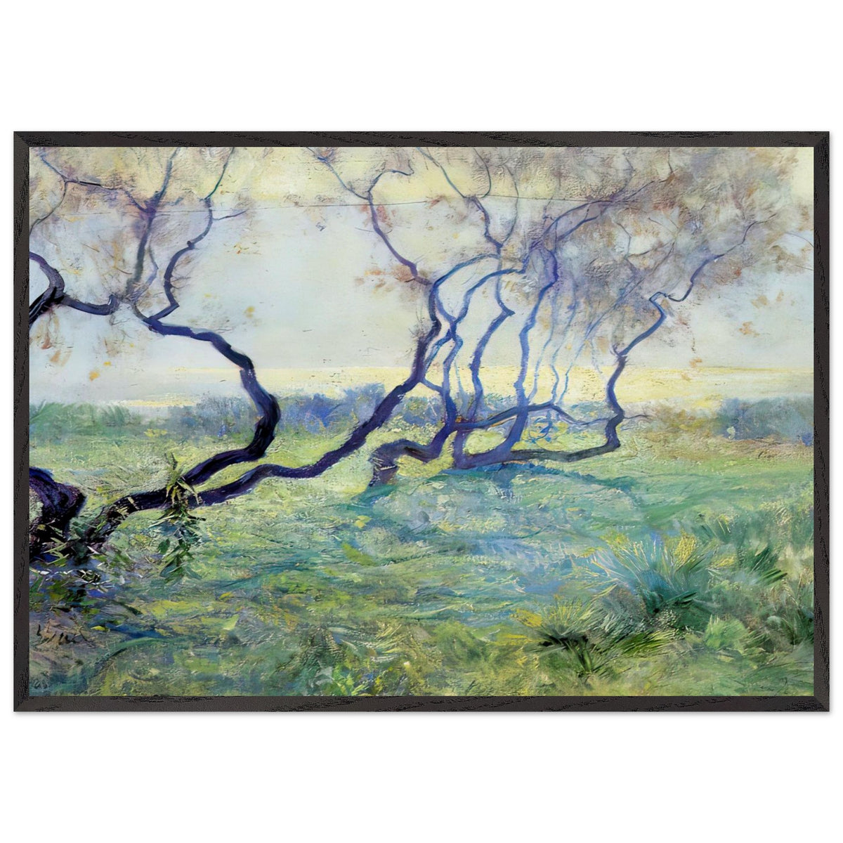 Tamarisk Trees in Early Sunlight by Guy Rose, framed poster, view 3