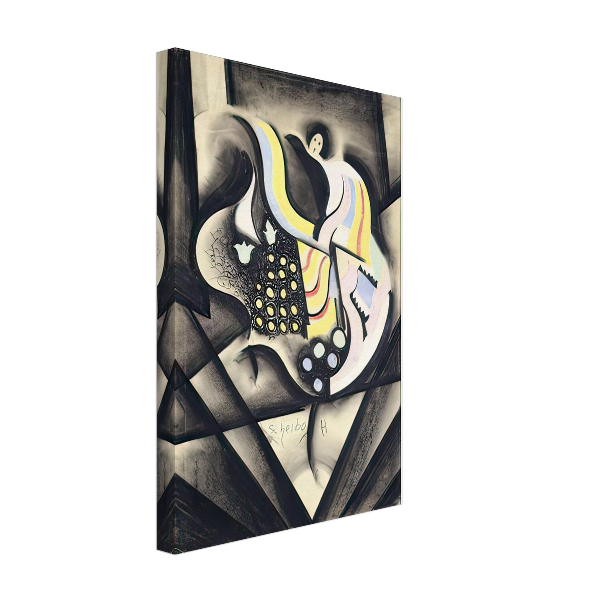 Táncosnő 1927 by Scheiber Hugó, canvas, view 2