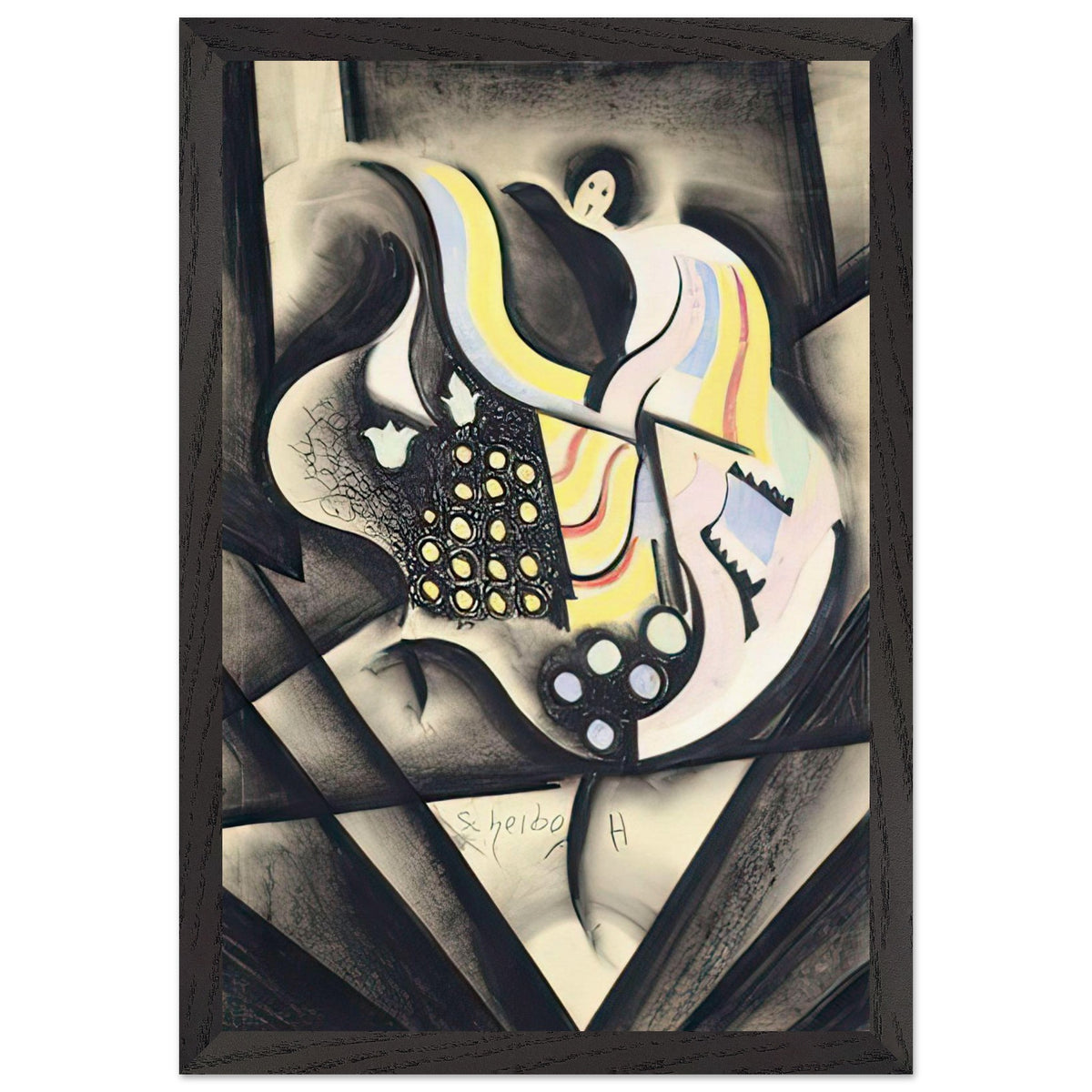 Táncosnő 1927 by Scheiber Hugó, framed poster, view 2
