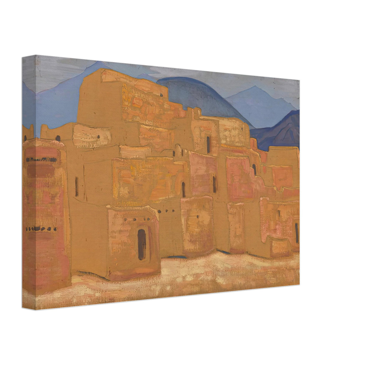 Taos Pueblo, New Mexico by Nicholas Roerich, canvas, view 2
