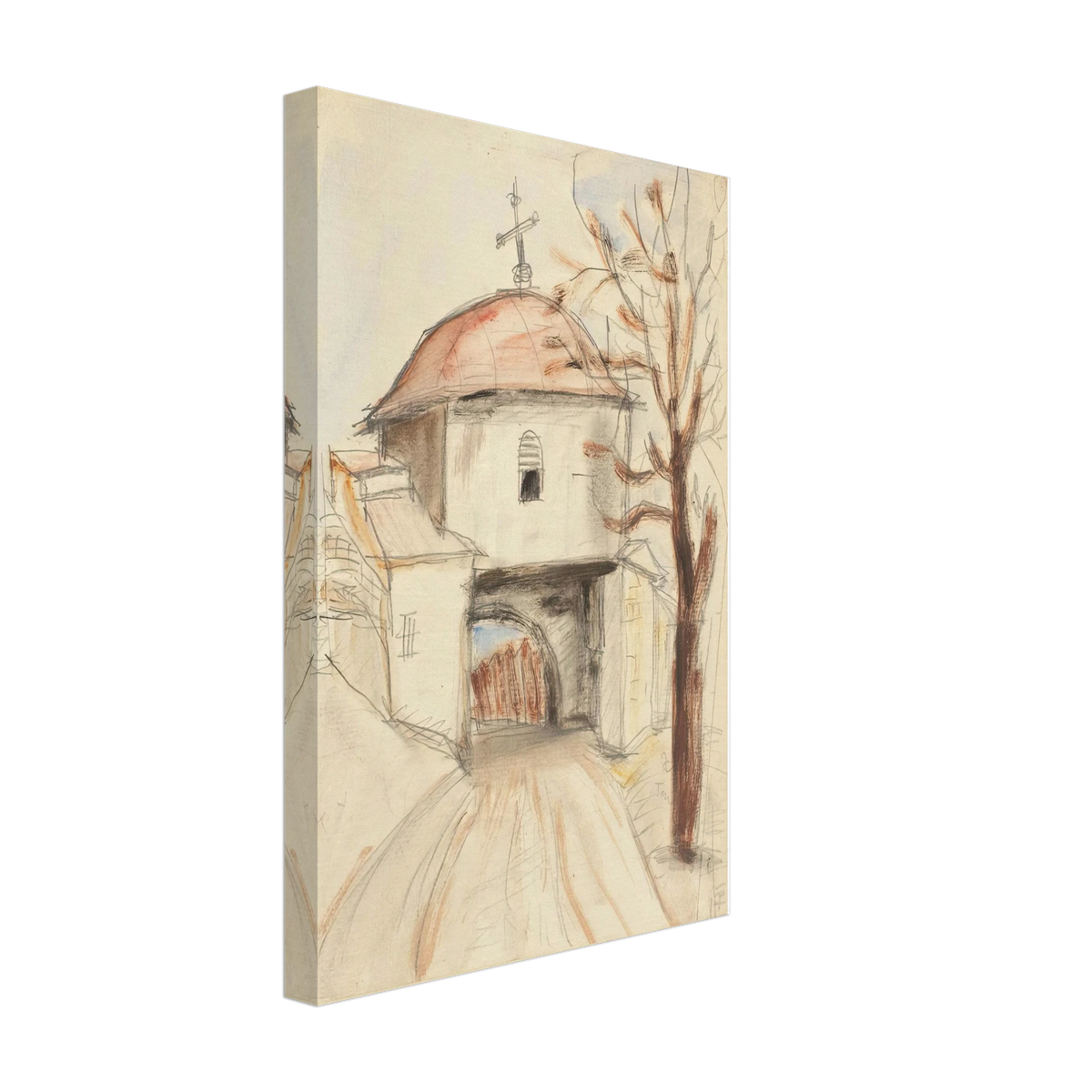 Târgoviște Monastery Bell Tower by Theodor Pallady, canvas, view 2
