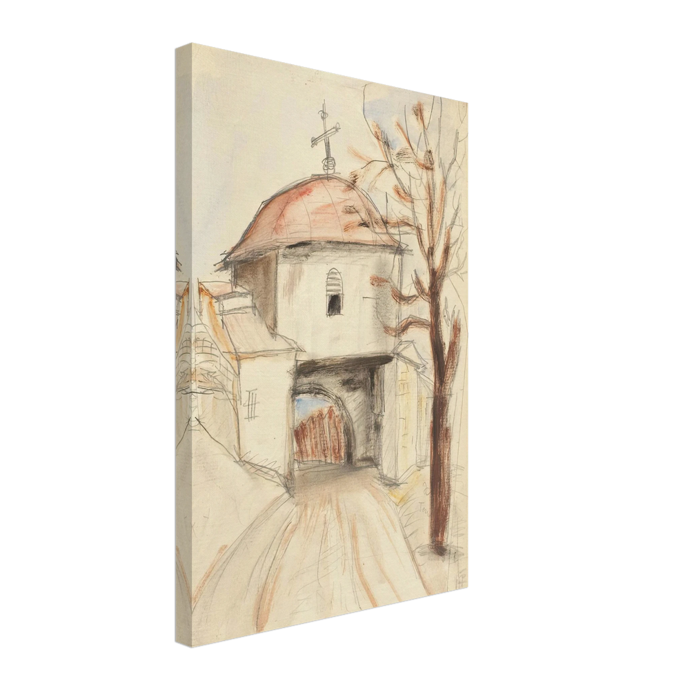 Târgoviște Monastery Bell Tower by Theodor Pallady, canvas