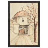 Târgoviște Monastery Bell Tower by Theodor Pallady, framed poster, view 2