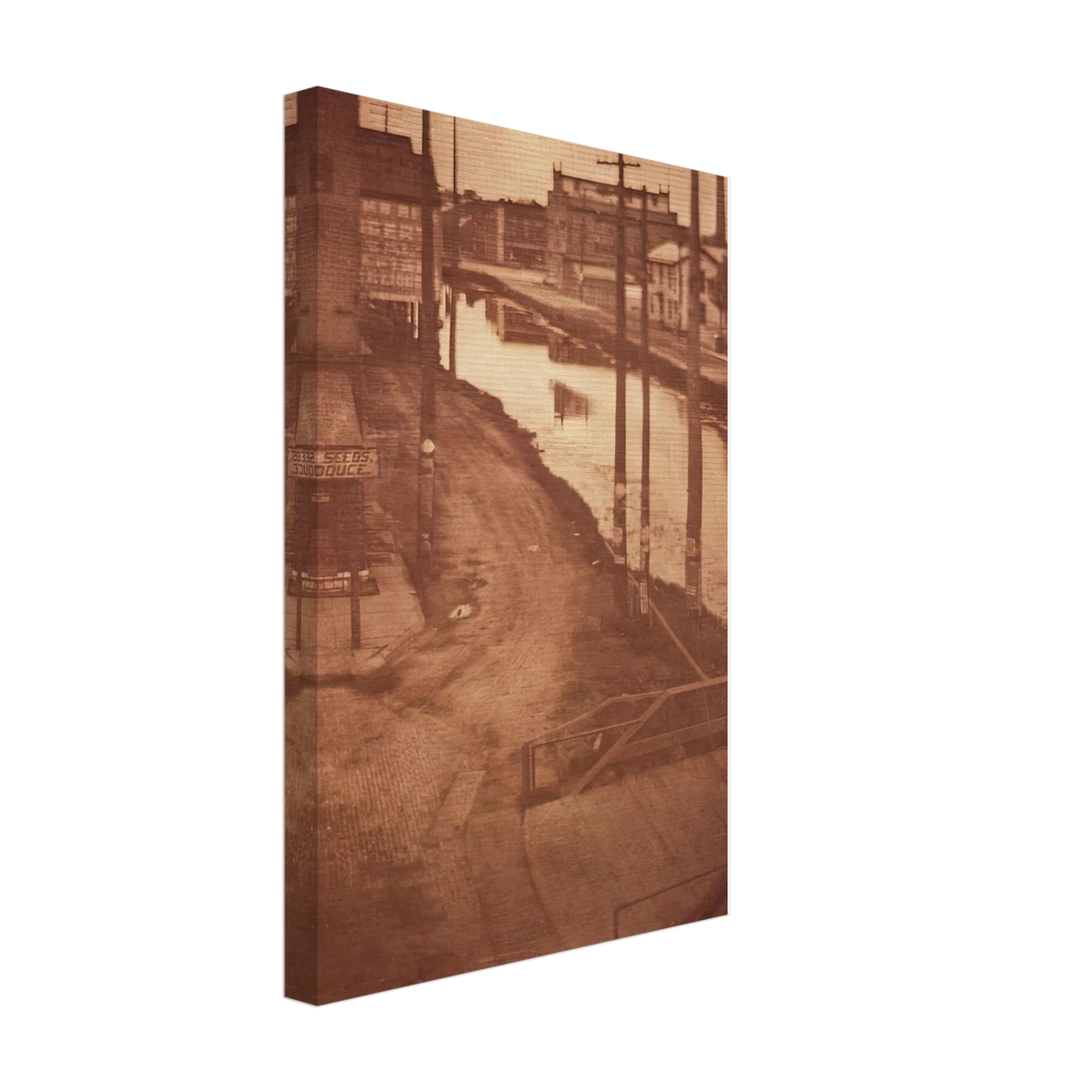 Telegraph Poles by Clarence White, canvas, view 2