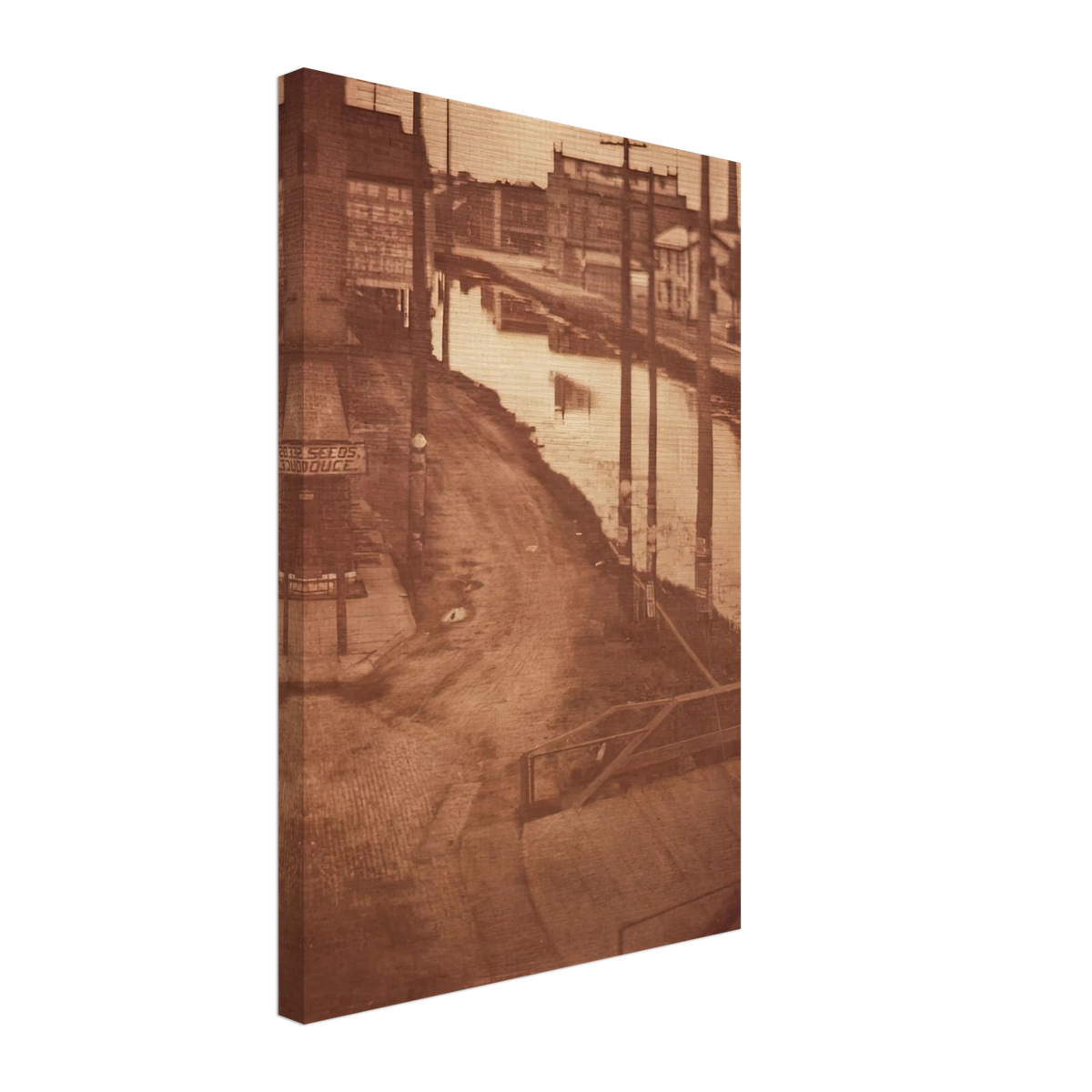 Telegraph Poles by Clarence White, canvas