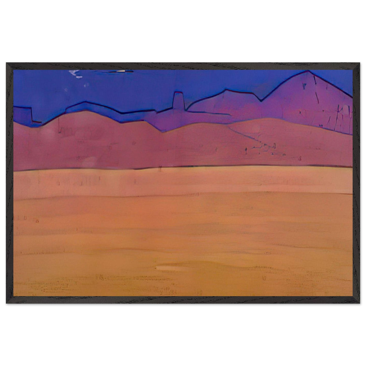 Tempe-jal-tzen-baykin (City of Mobster Ja Lama) by Nicholas Roerich, framed poster