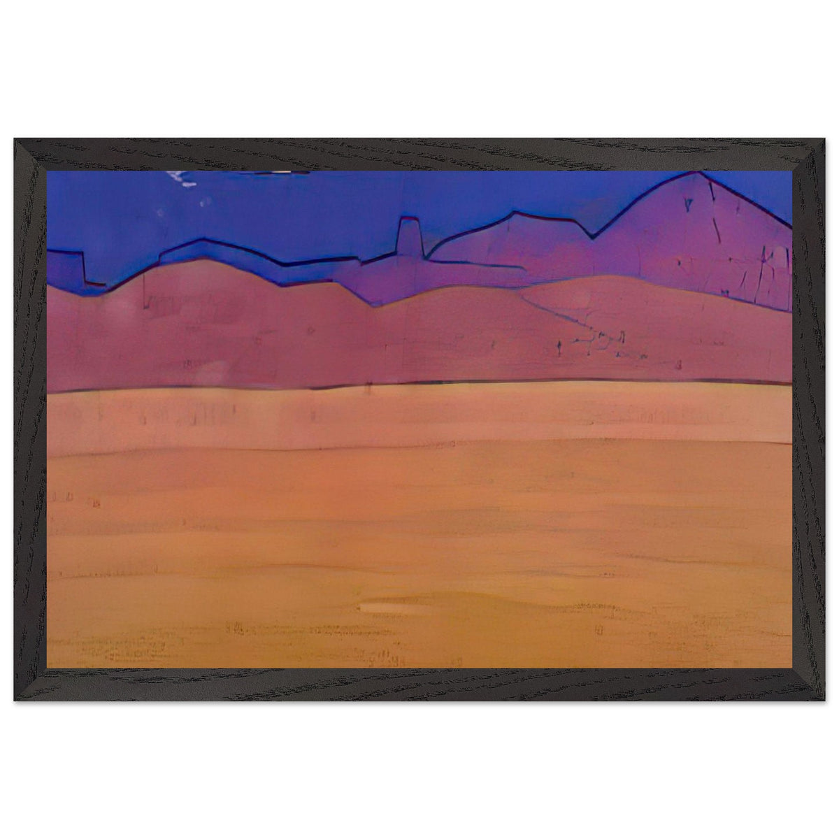 Tempe-jal-tzen-baykin (City of Mobster Ja Lama) by Nicholas Roerich, framed poster, view 2
