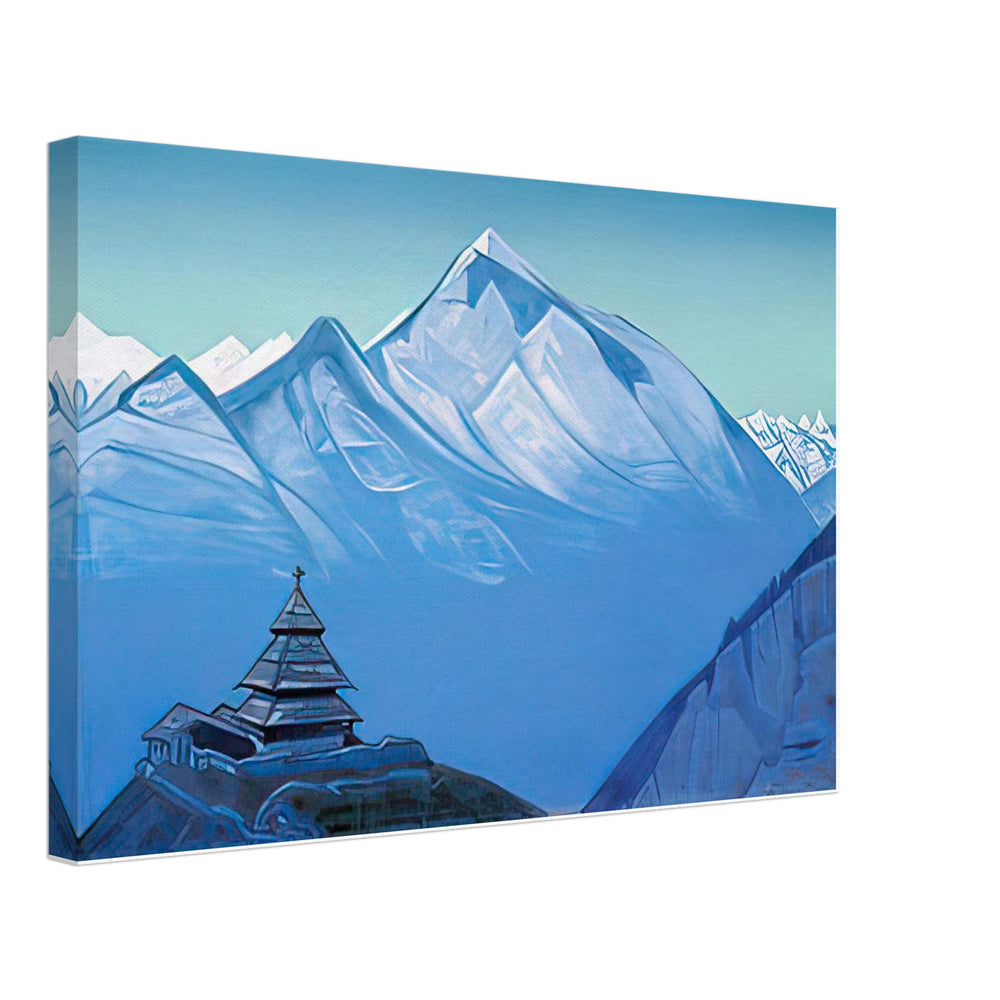 Temple in Naggar by Nicholas Roerich, canvas