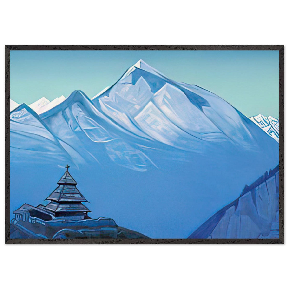 Temple in Naggar by Nicholas Roerich, framed poster, view 3