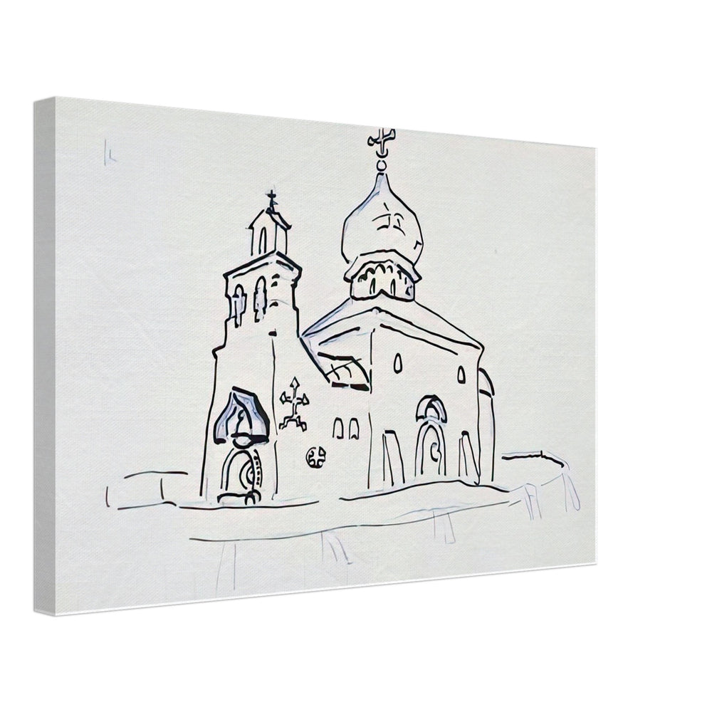 Temple in Skvernitsy by Nicholas Roerich, canvas