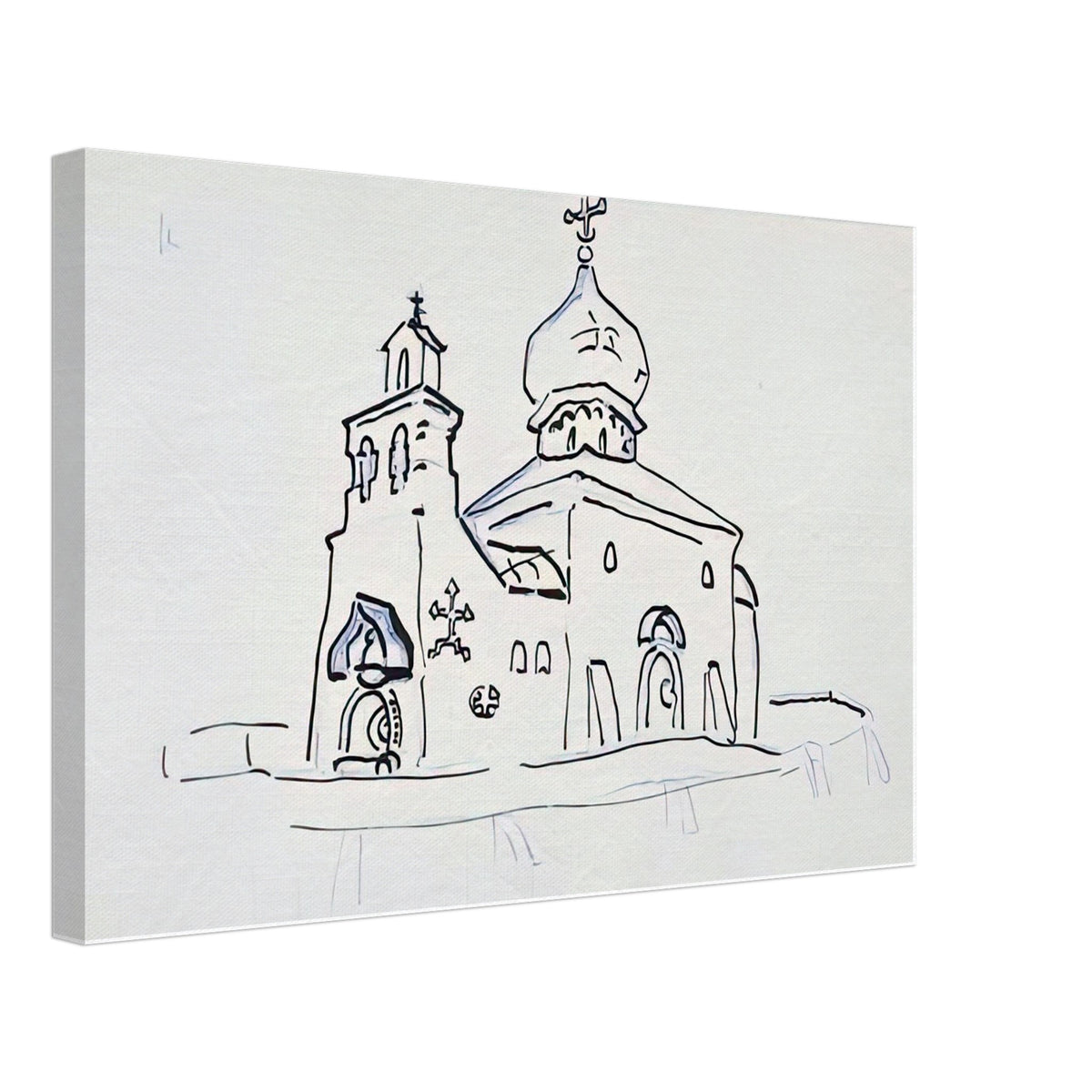 Temple in Skvernitsy by Nicholas Roerich, canvas