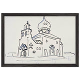 Temple in Skvernitsy by Nicholas Roerich, framed poster, view 2
