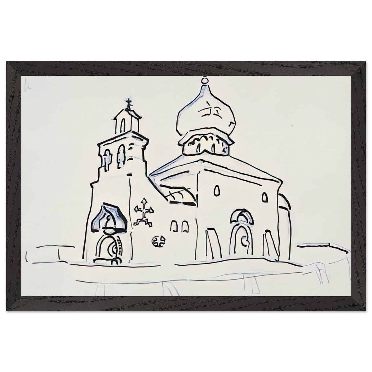 Temple in Skvernitsy by Nicholas Roerich, framed poster, view 2