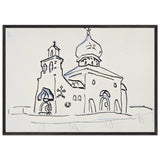 Temple in Skvernitsy by Nicholas Roerich, framed poster, view 3