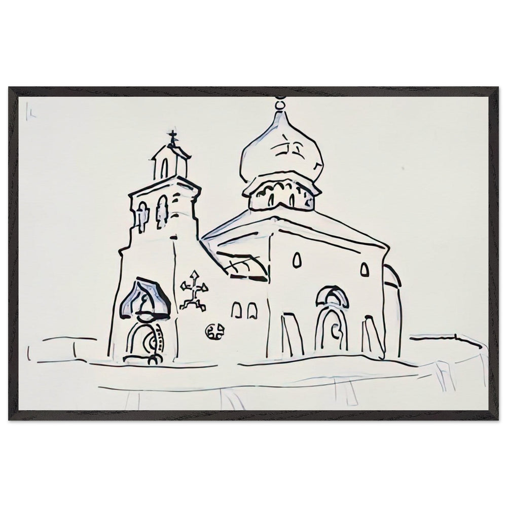 Temple in Skvernitsy by Nicholas Roerich, framed poster