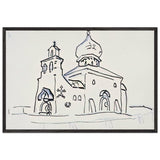 Temple in Skvernitsy by Nicholas Roerich, framed poster