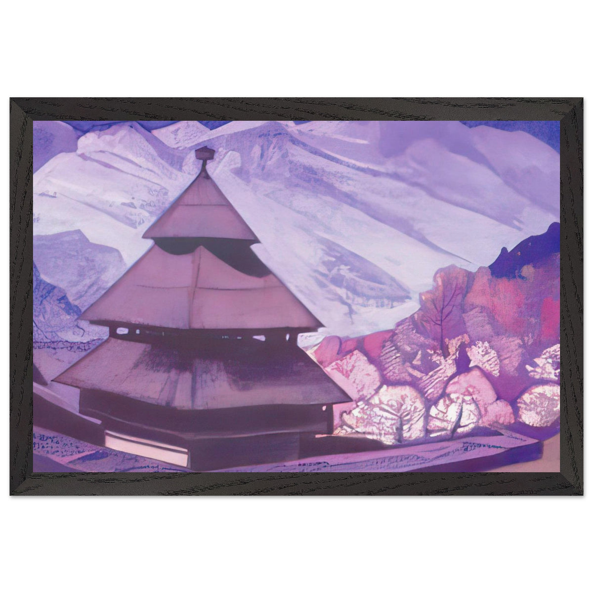 Temple of Tripura Sundari by Nicholas Roerich, framed poster, view 2