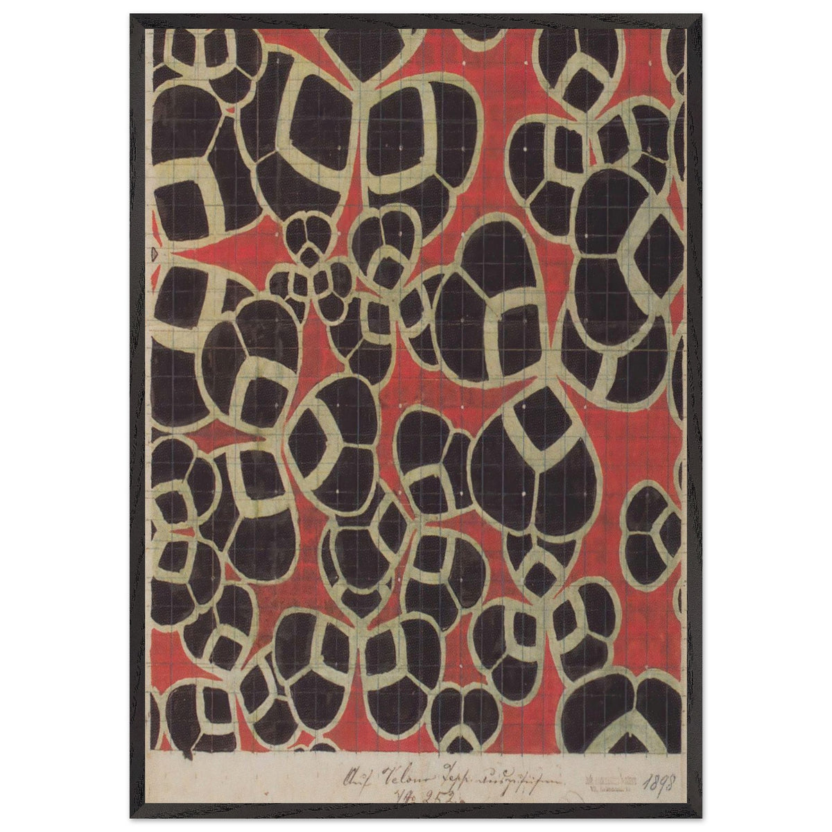 Textile Design for the Bristol Hotel in Bolzano by Koloman Moser, framed poster, view 3