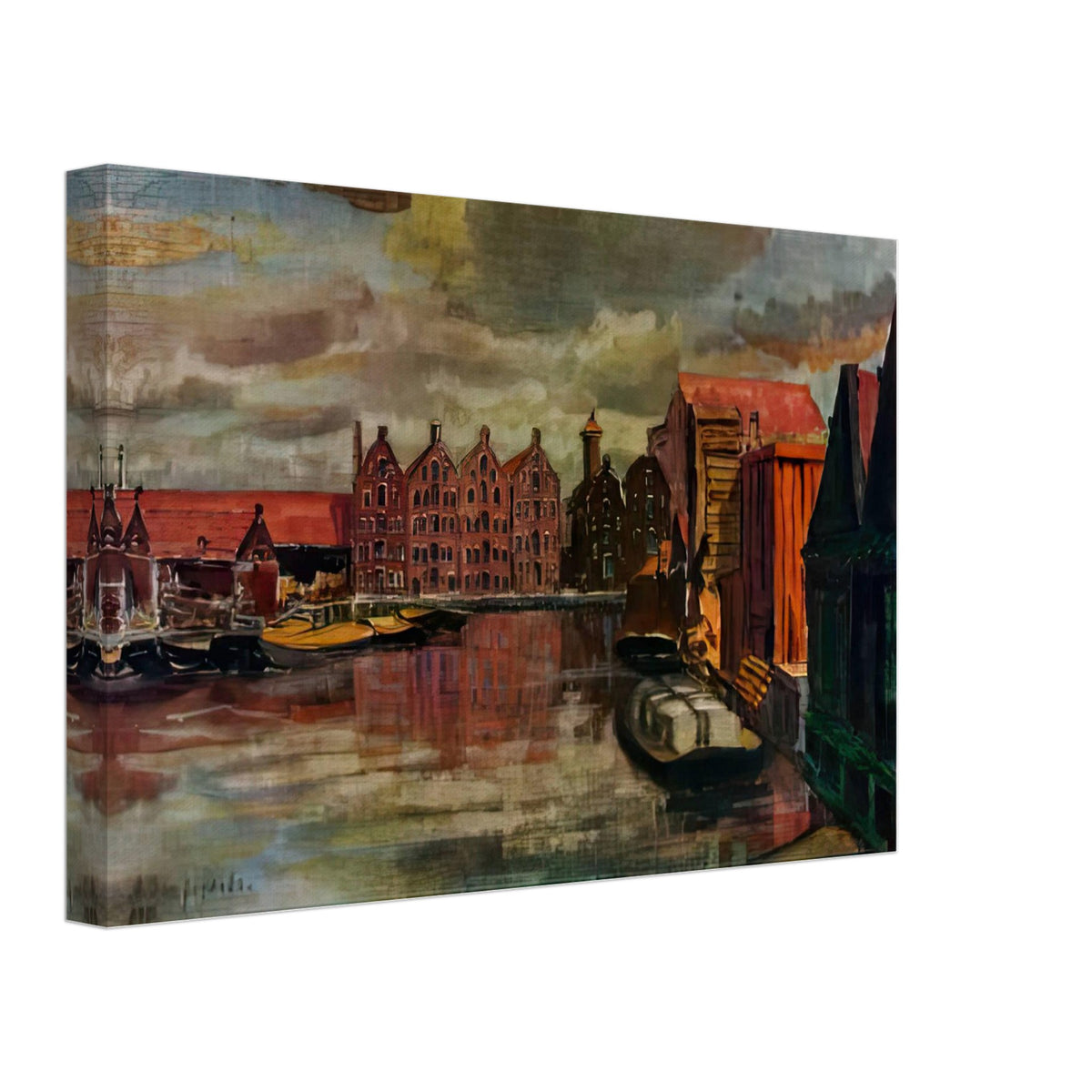 The Amsterdam Port by Anna Ostroumova-Lebedeva, canvas, view 2