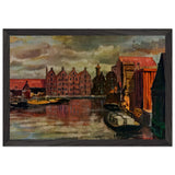 The Amsterdam Port by Anna Ostroumova-Lebedeva, framed poster, view 2