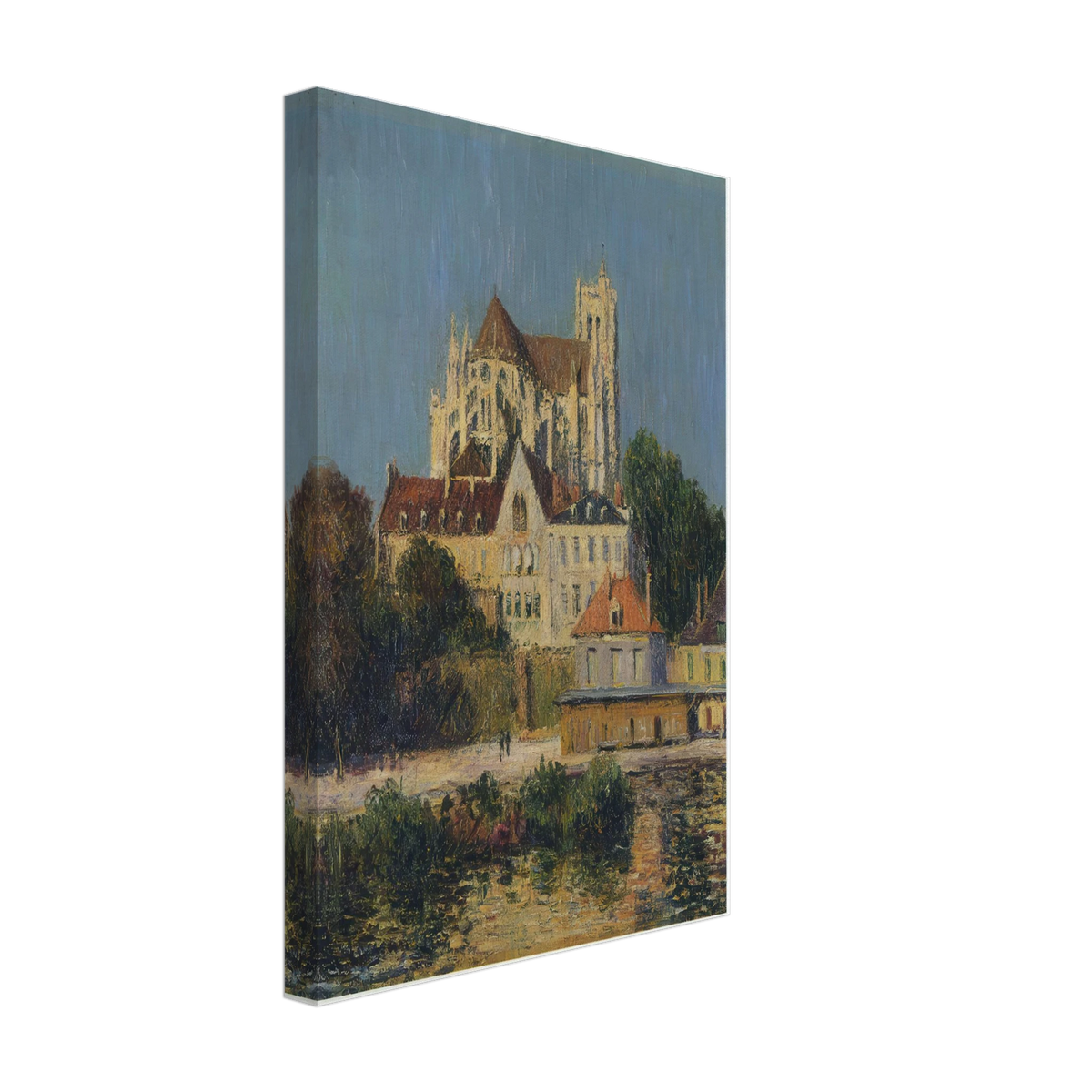 The Auxerre Cathedral by Gustave Loiseau, canvas, view 2