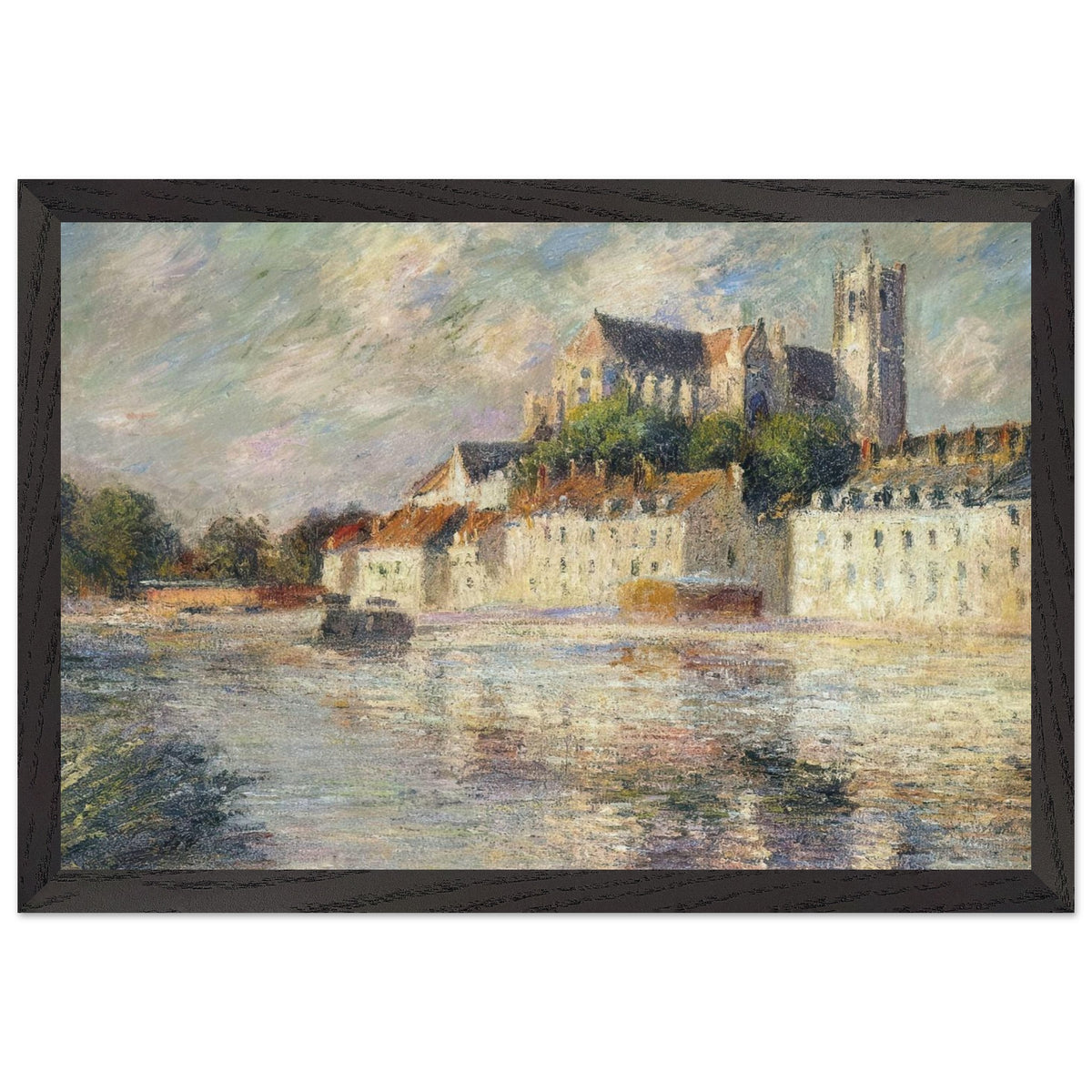 The Auxerre Cathedral by Gustave Loiseau, framed poster, view 2