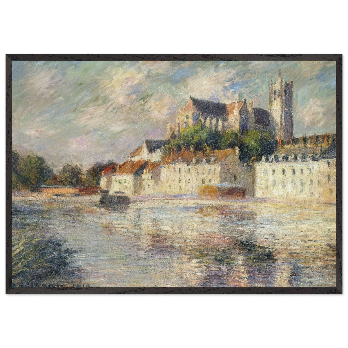 The Auxerre Cathedral by Gustave Loiseau, framed poster, view 3