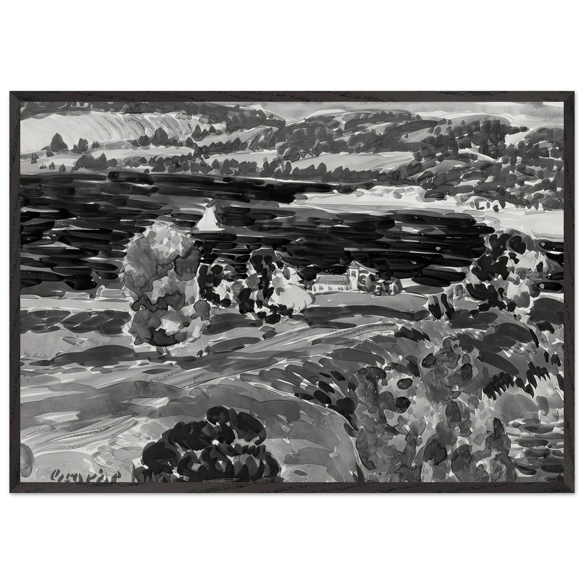 The Bay, Nova Scotia by George Luks, framed poster, view 3
