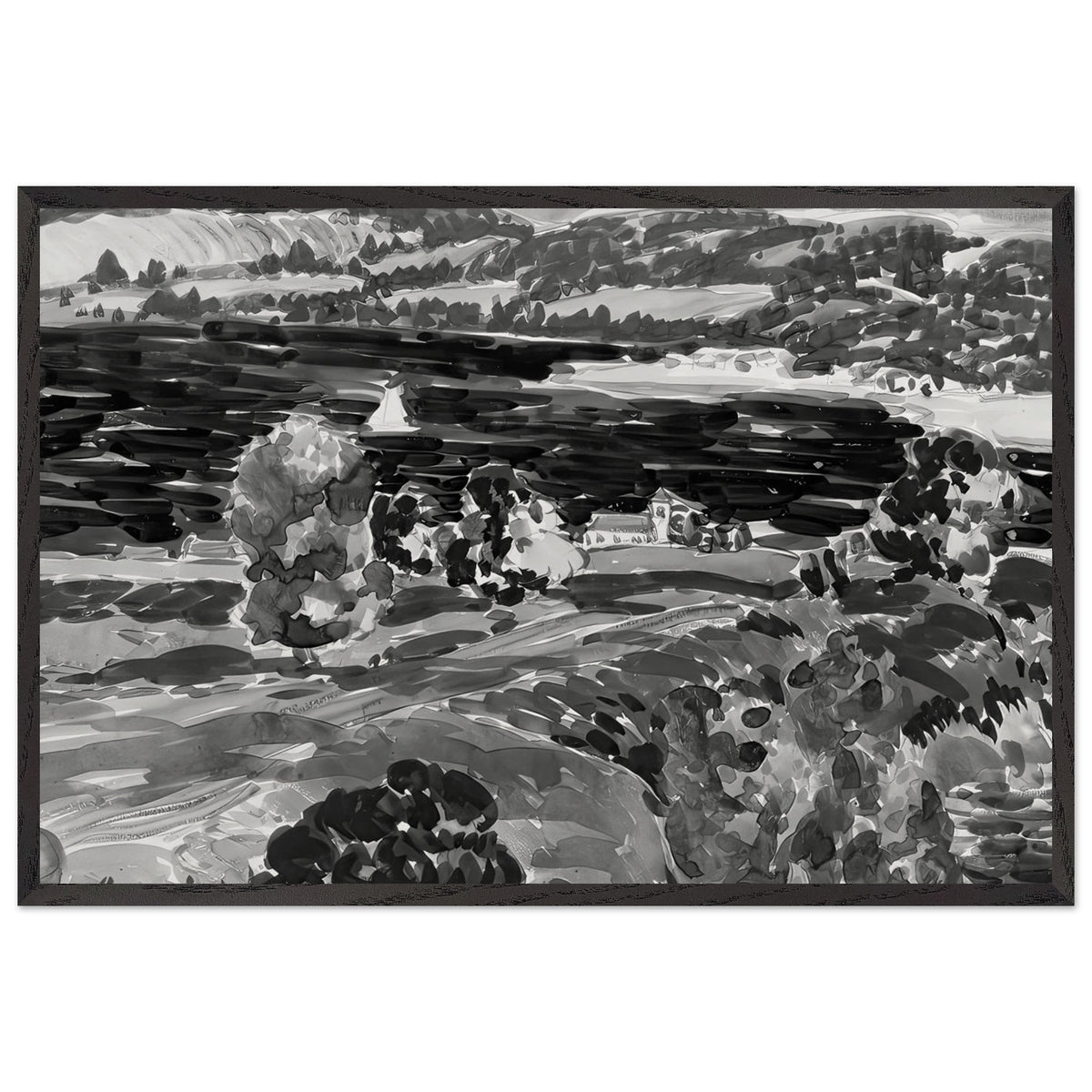 The Bay, Nova Scotia by George Luks, framed poster