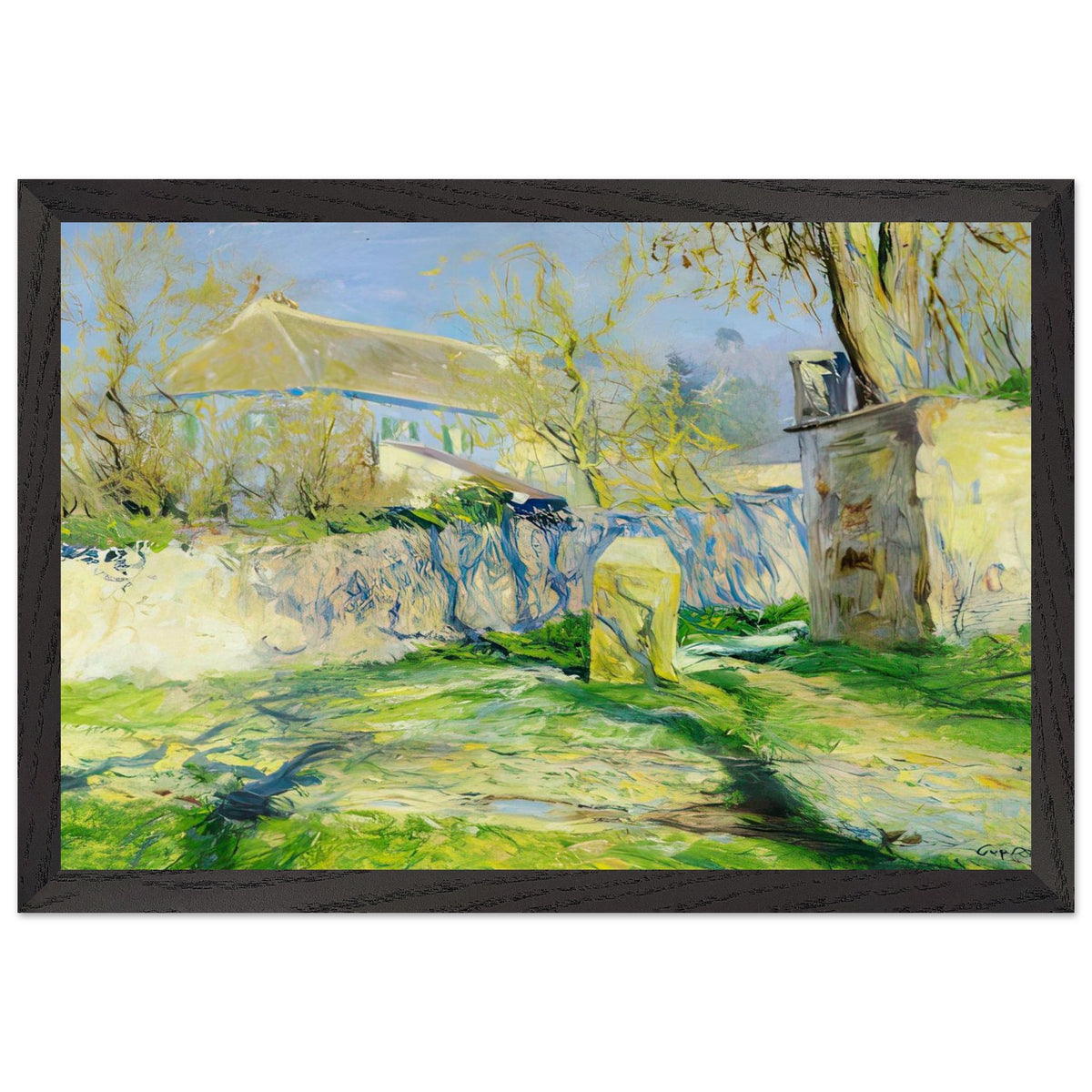The Blue House by Guy Rose, framed poster, view 2