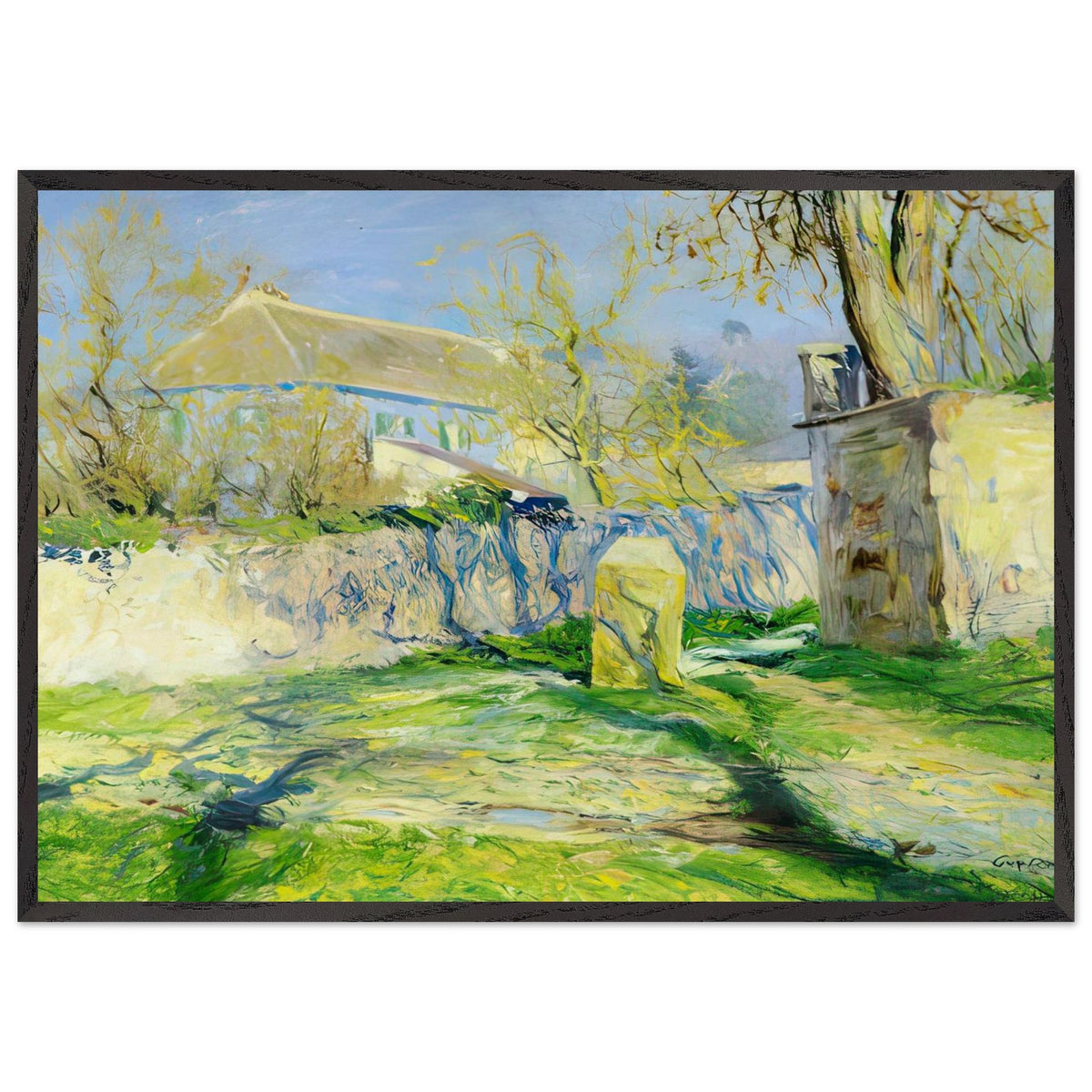 The Blue House by Guy Rose, framed poster, view 3