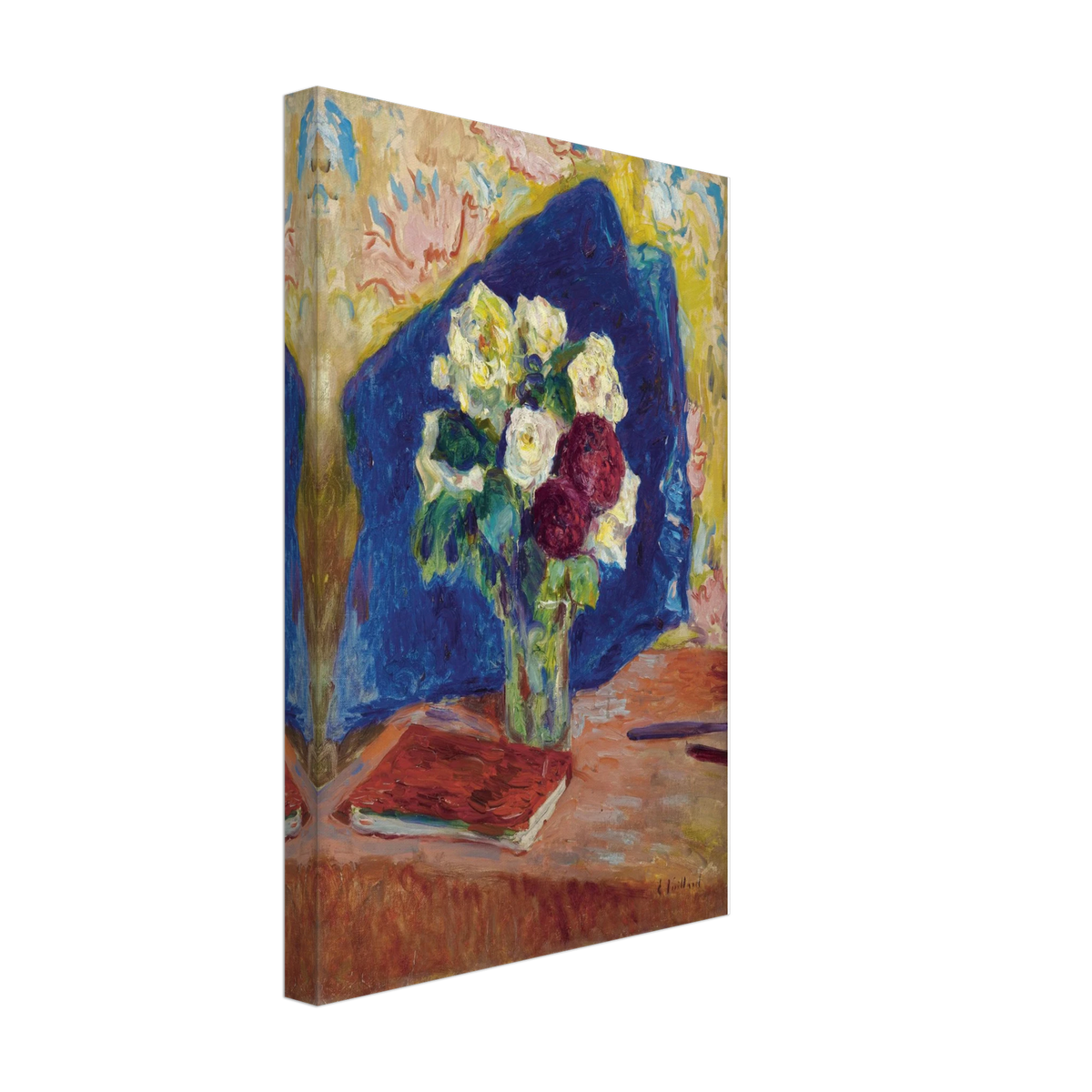 The Bouquet And The Book by Edouard Vuillard, canvas, view 2