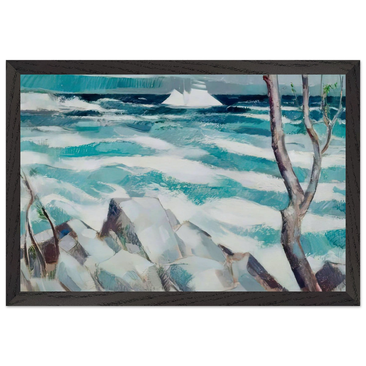 The Breeze, Antibes by John Duncan Fergusson, framed poster, view 2