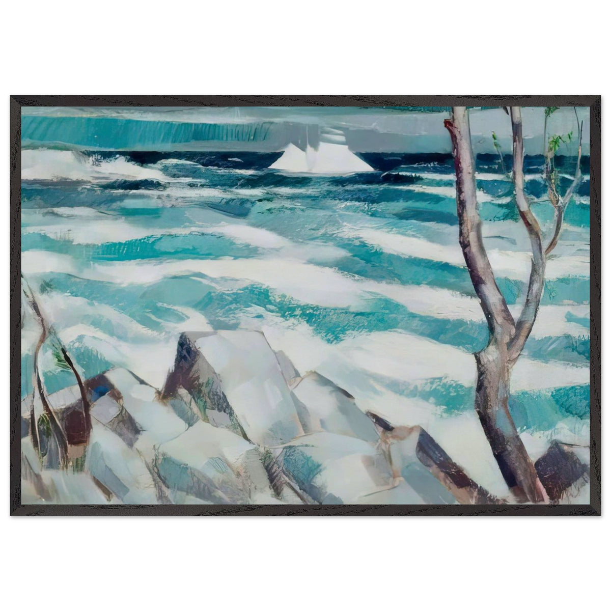 The Breeze, Antibes by John Duncan Fergusson, framed poster, view 3