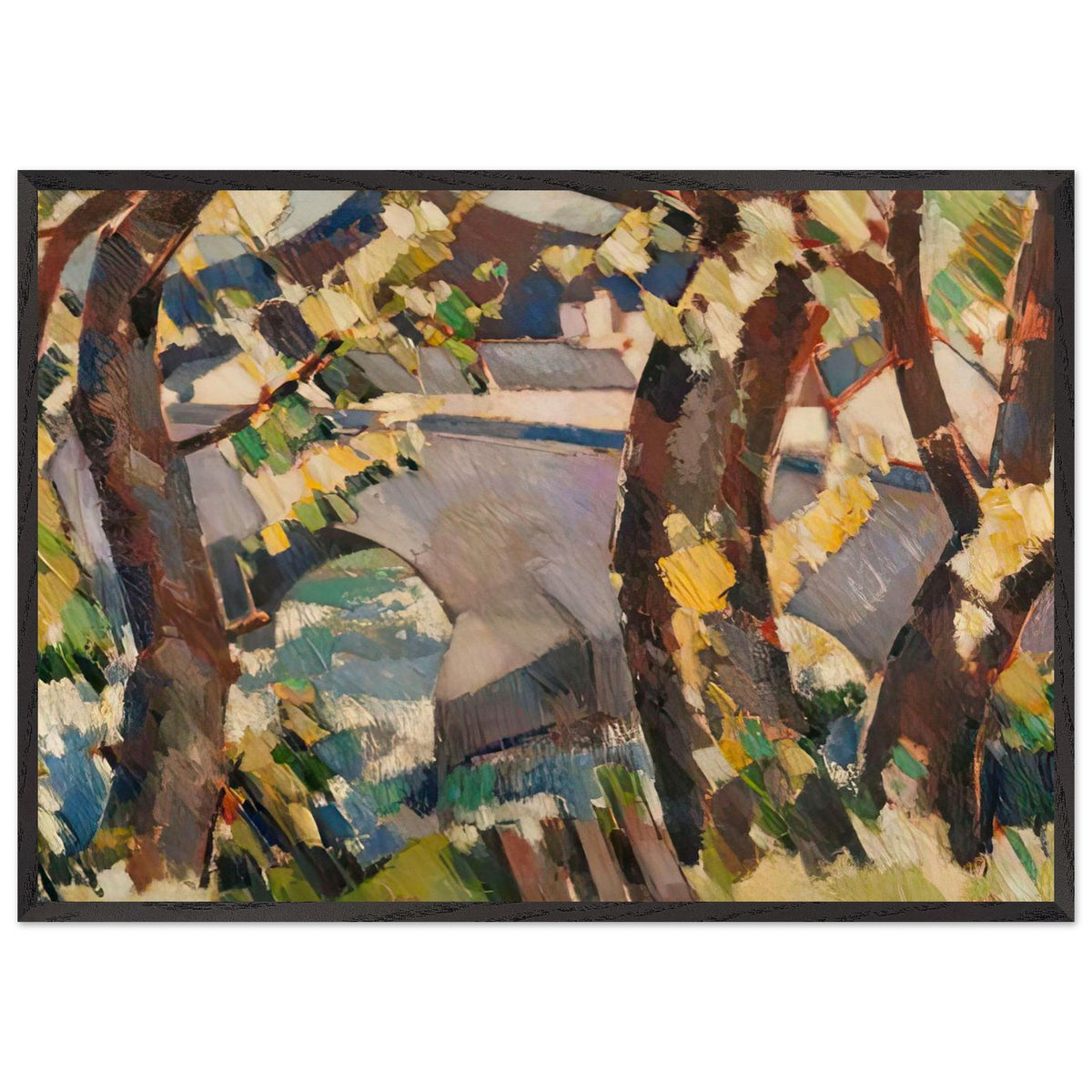 The Bridge and Schiehallion by John Duncan Fergusson, framed poster, view 3