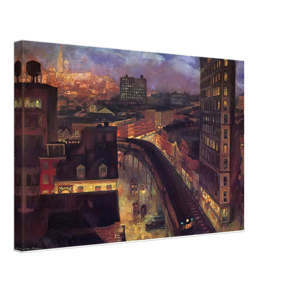The City from Greenwich Village by John French Sloan, canvas