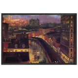 The City from Greenwich Village by John French Sloan, framed poster