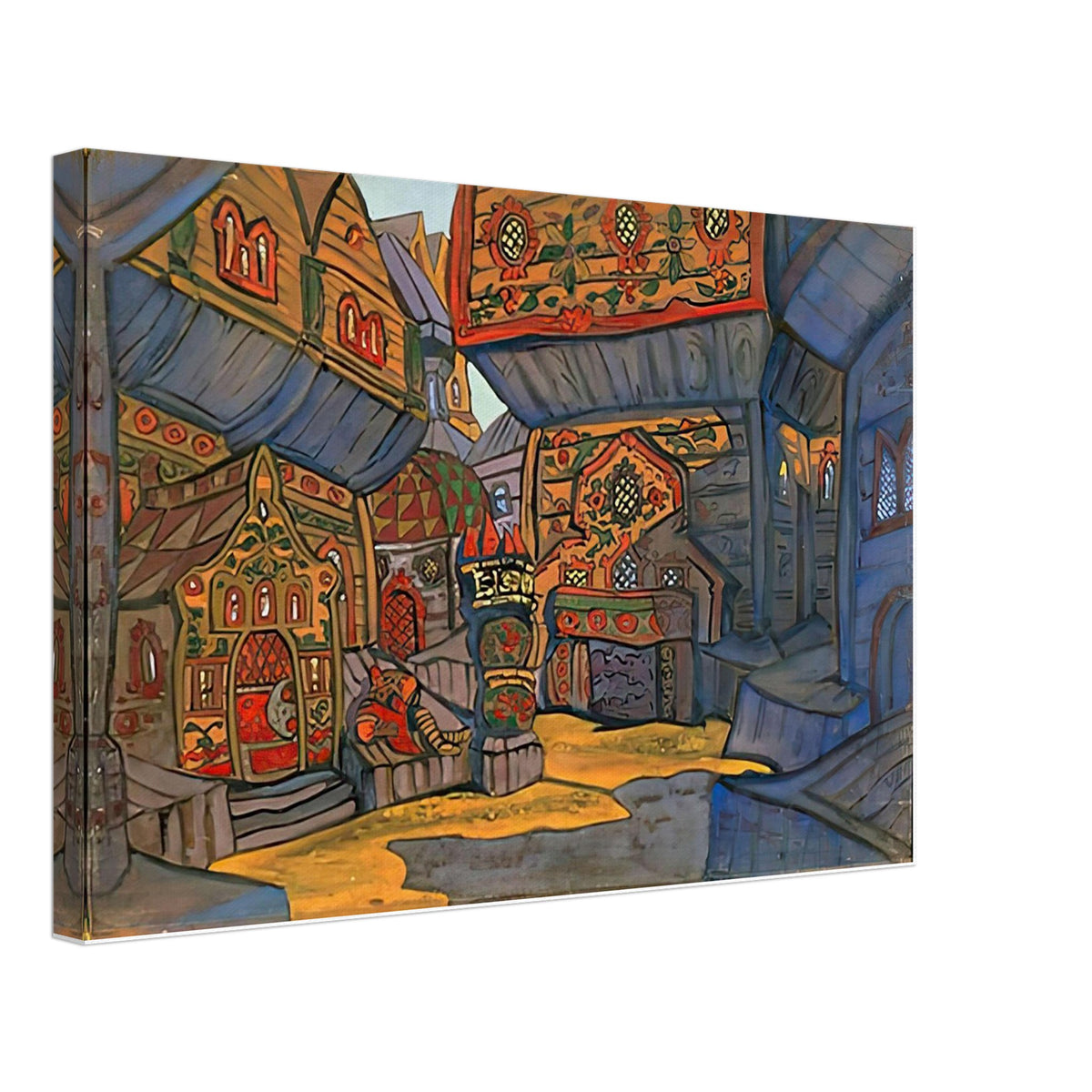 The Court of Prince Vladimir Galitsky by Nicholas Roerich, canvas