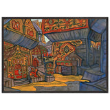 The Court of Prince Vladimir Galitsky by Nicholas Roerich, framed poster, view 3