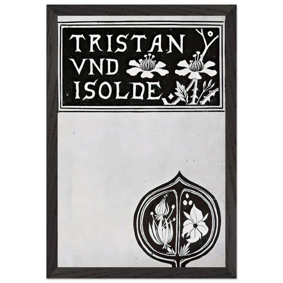 The Cover of Tristan and Isolde by Aubrey Beardsley, framed poster, view 2