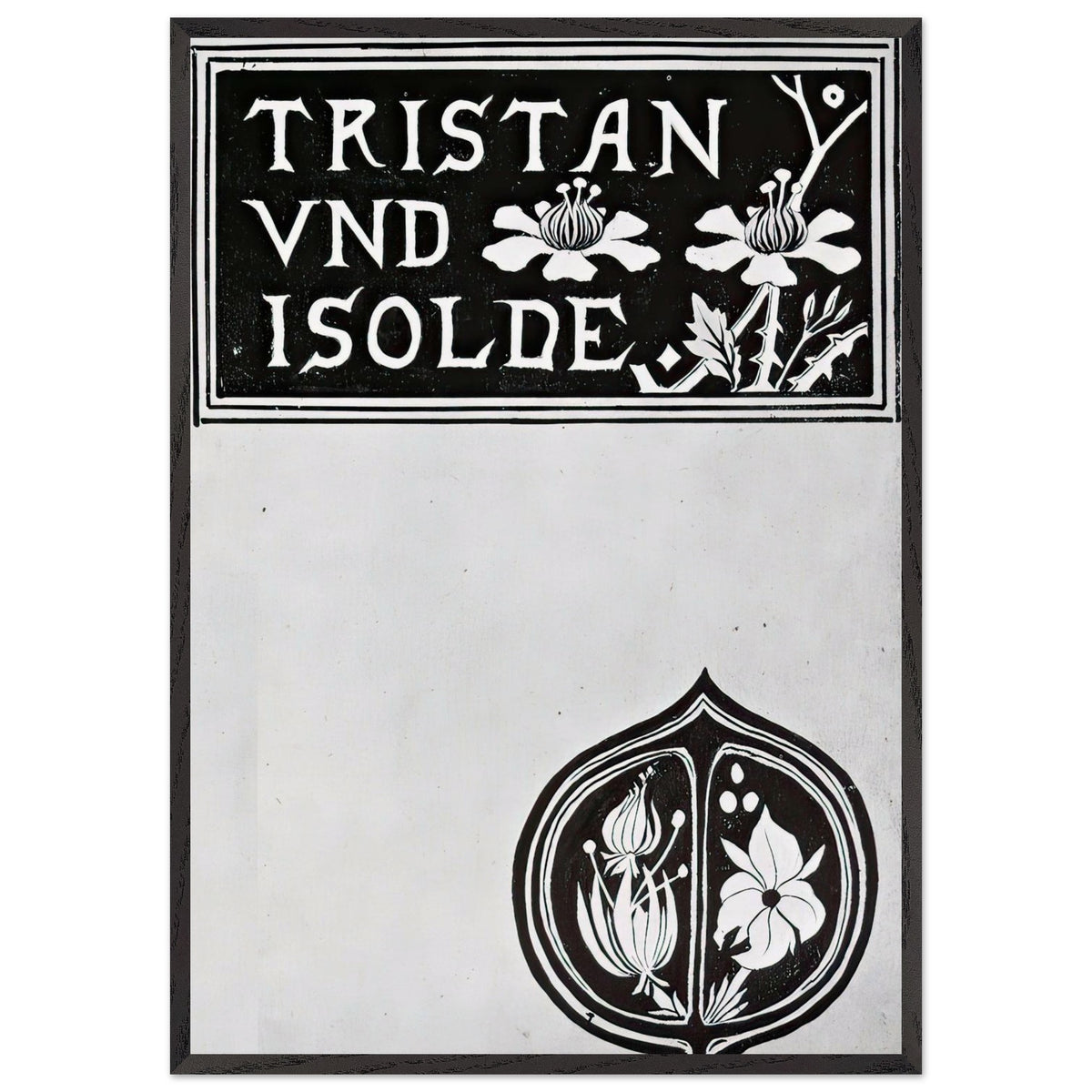 The Cover of Tristan and Isolde by Aubrey Beardsley, framed poster, view 3