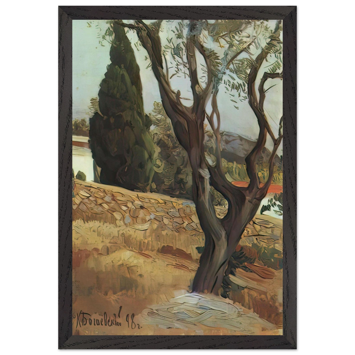 The Crimean landscape by Konstantin Bogaevsky, framed poster, view 2