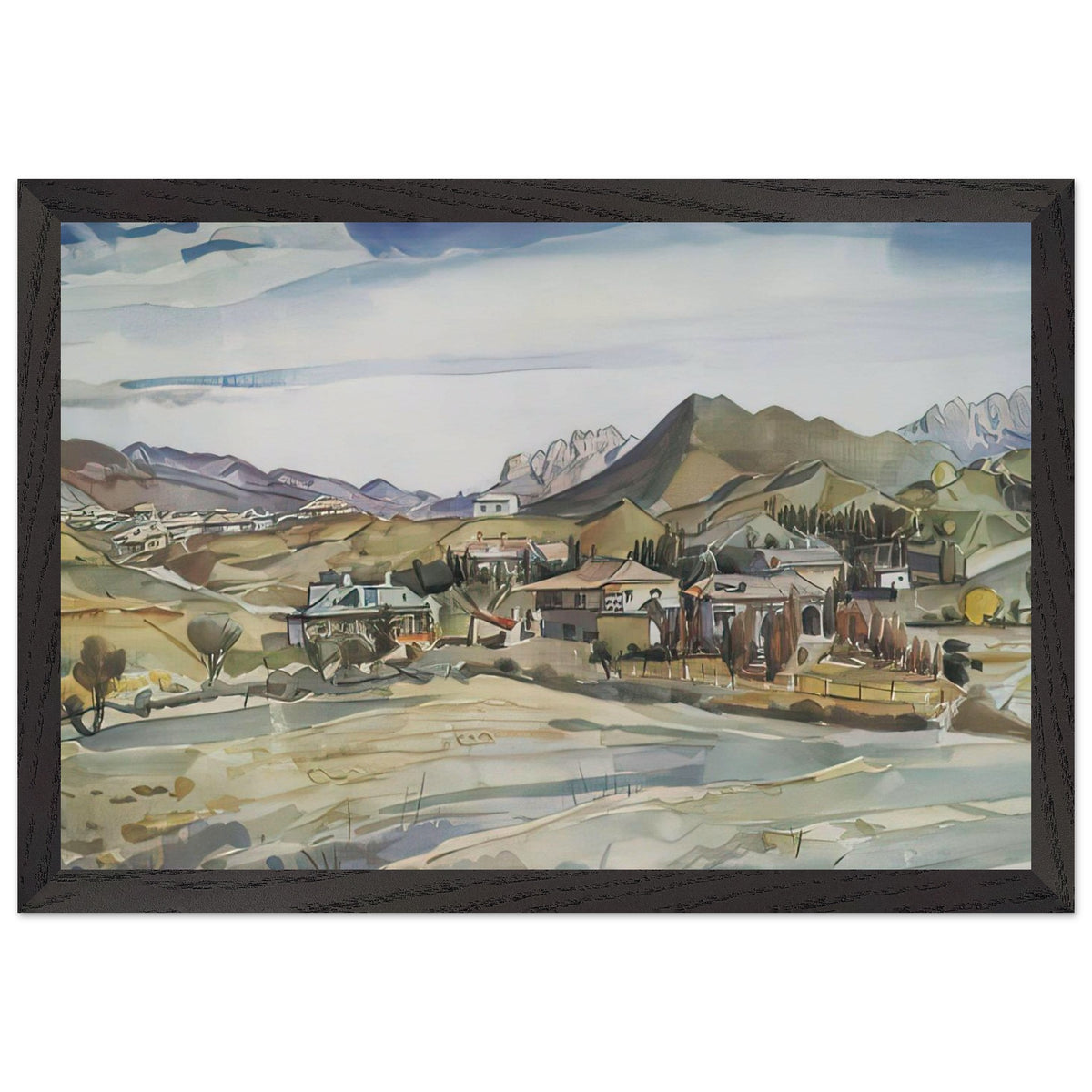 The Crimean landscape by Konstantin Bogaevsky, framed poster, view 2