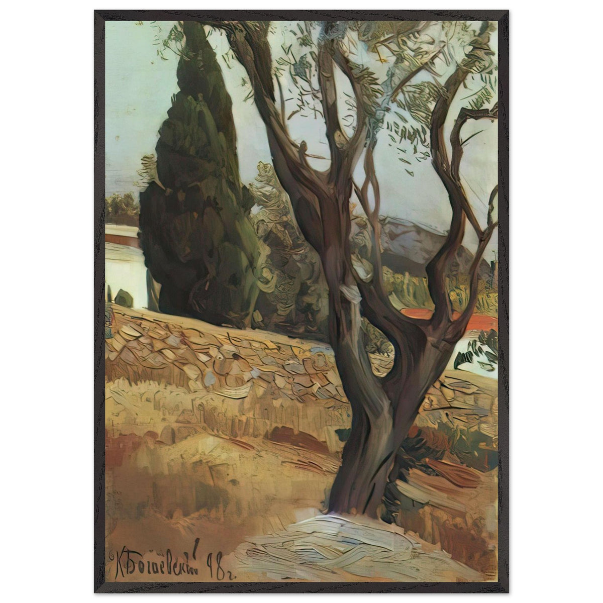 The Crimean landscape by Konstantin Bogaevsky, framed poster, view 3
