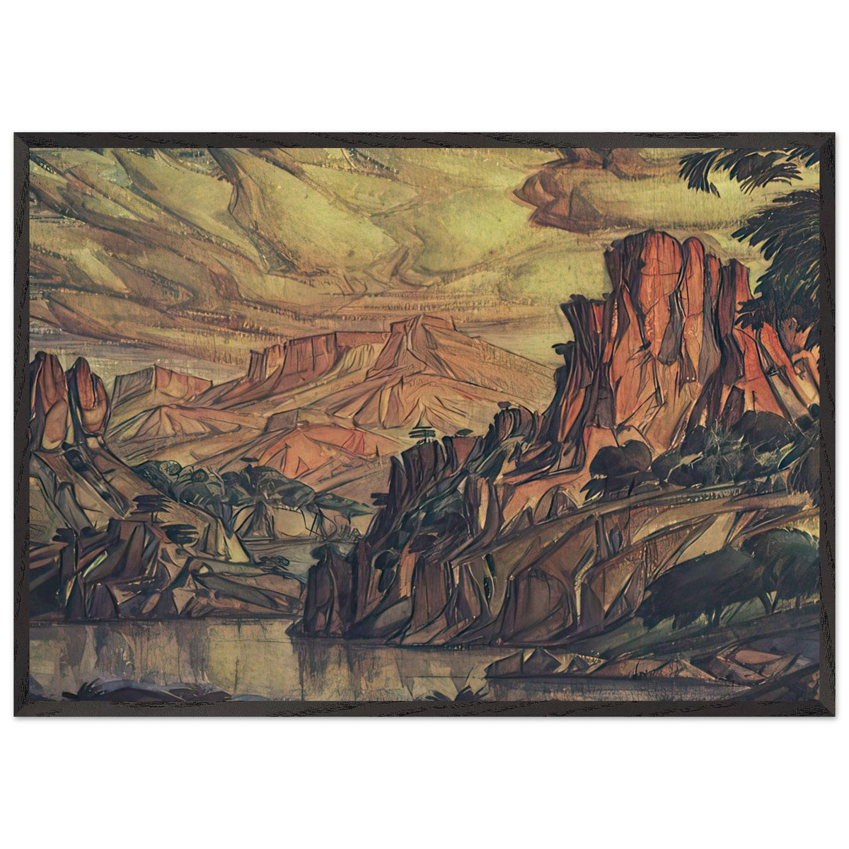 The Crimean Landscape by Konstantin Bogaevsky, framed poster, view 3