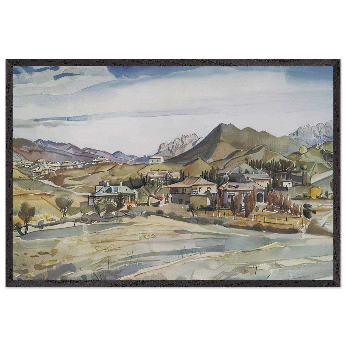 The Crimean landscape by Konstantin Bogaevsky, framed poster