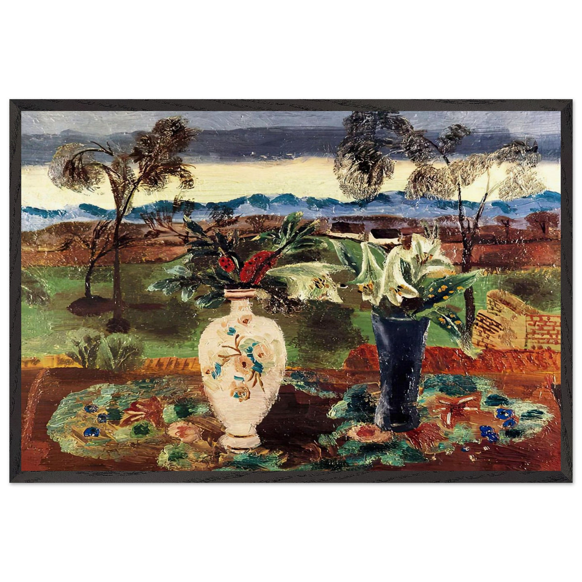 The Croft, Still Life with Divan by Frances Hodgkins, framed poster