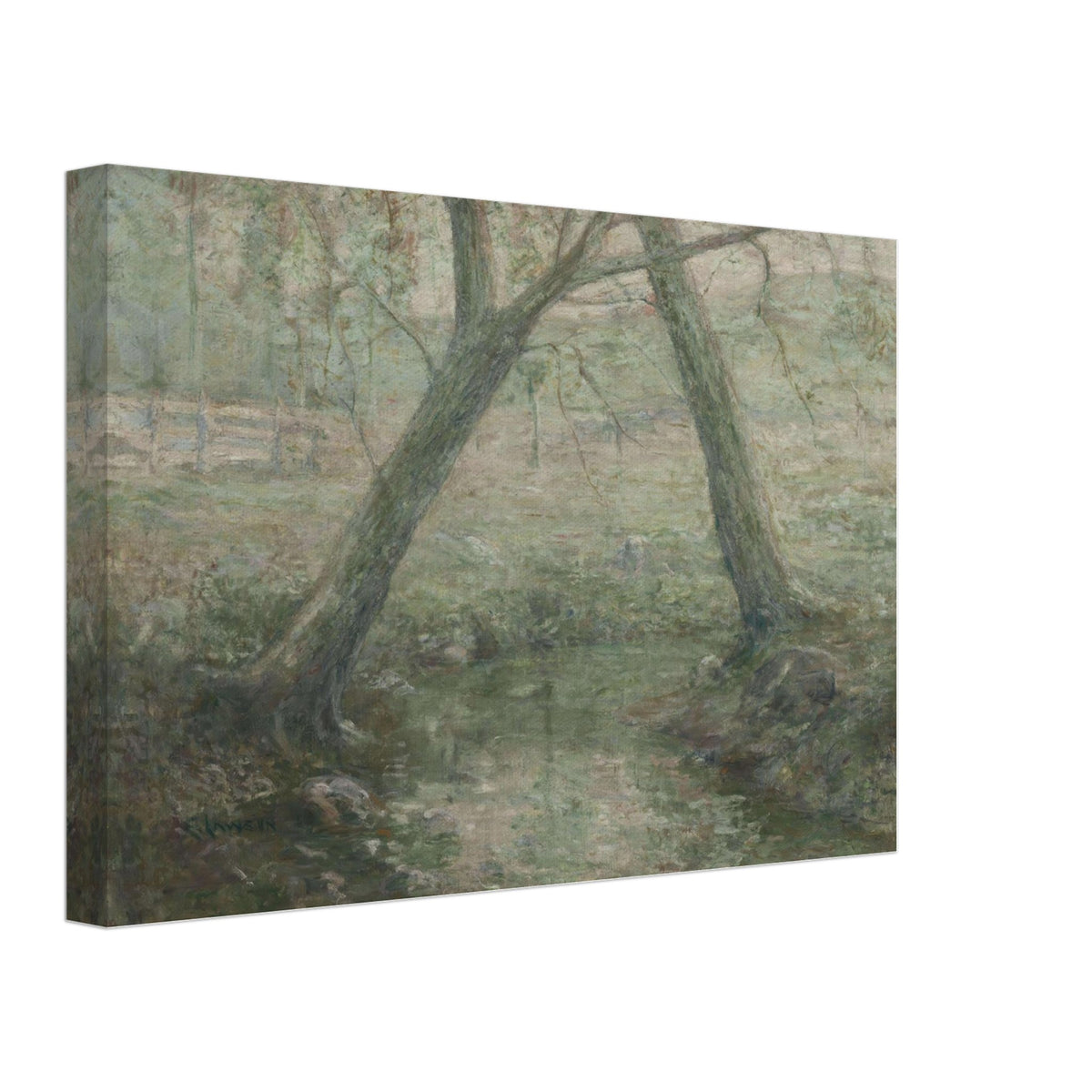 The Crossed Trees by Ernest Lawson, canvas, view 2