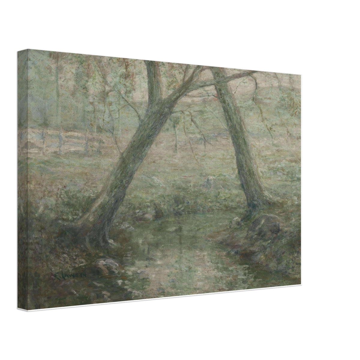 The Crossed Trees by Ernest Lawson, canvas